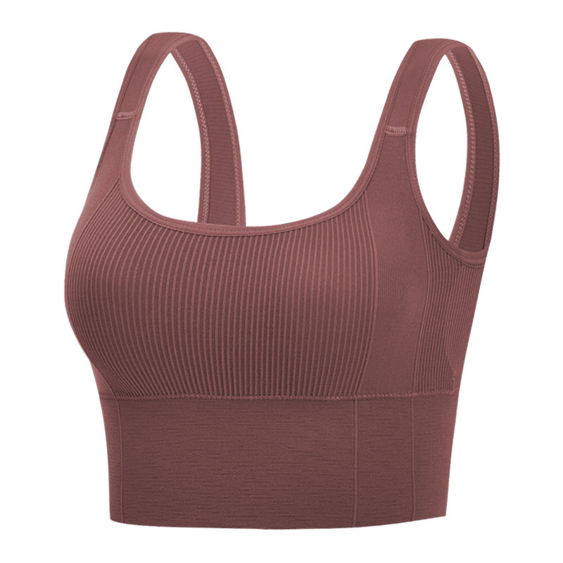 Sports Bra Racerback - Square Collar Wide-shoulder Vest Tube Top