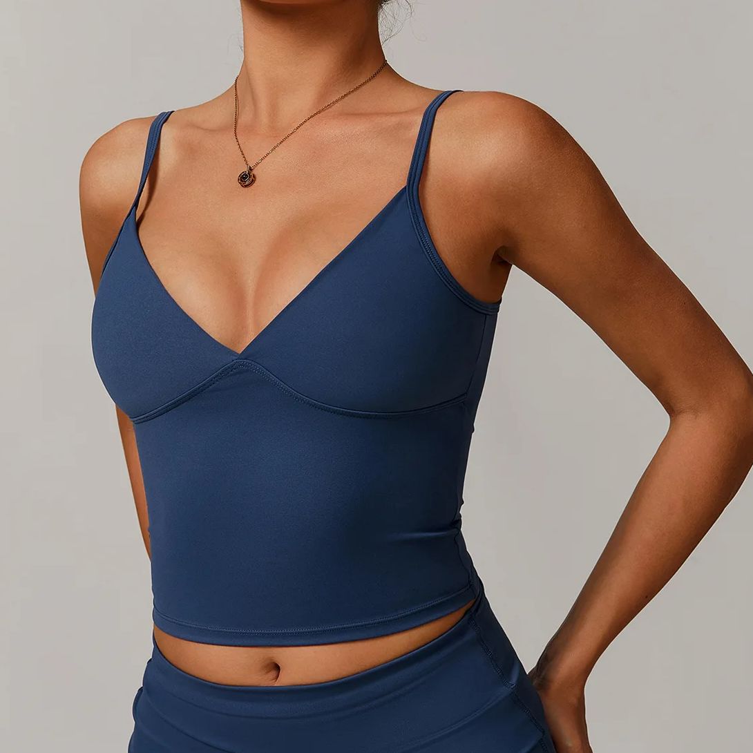 Breathable Sports Bra Fitness  - огляд і ціна Plunge Bra Push Up