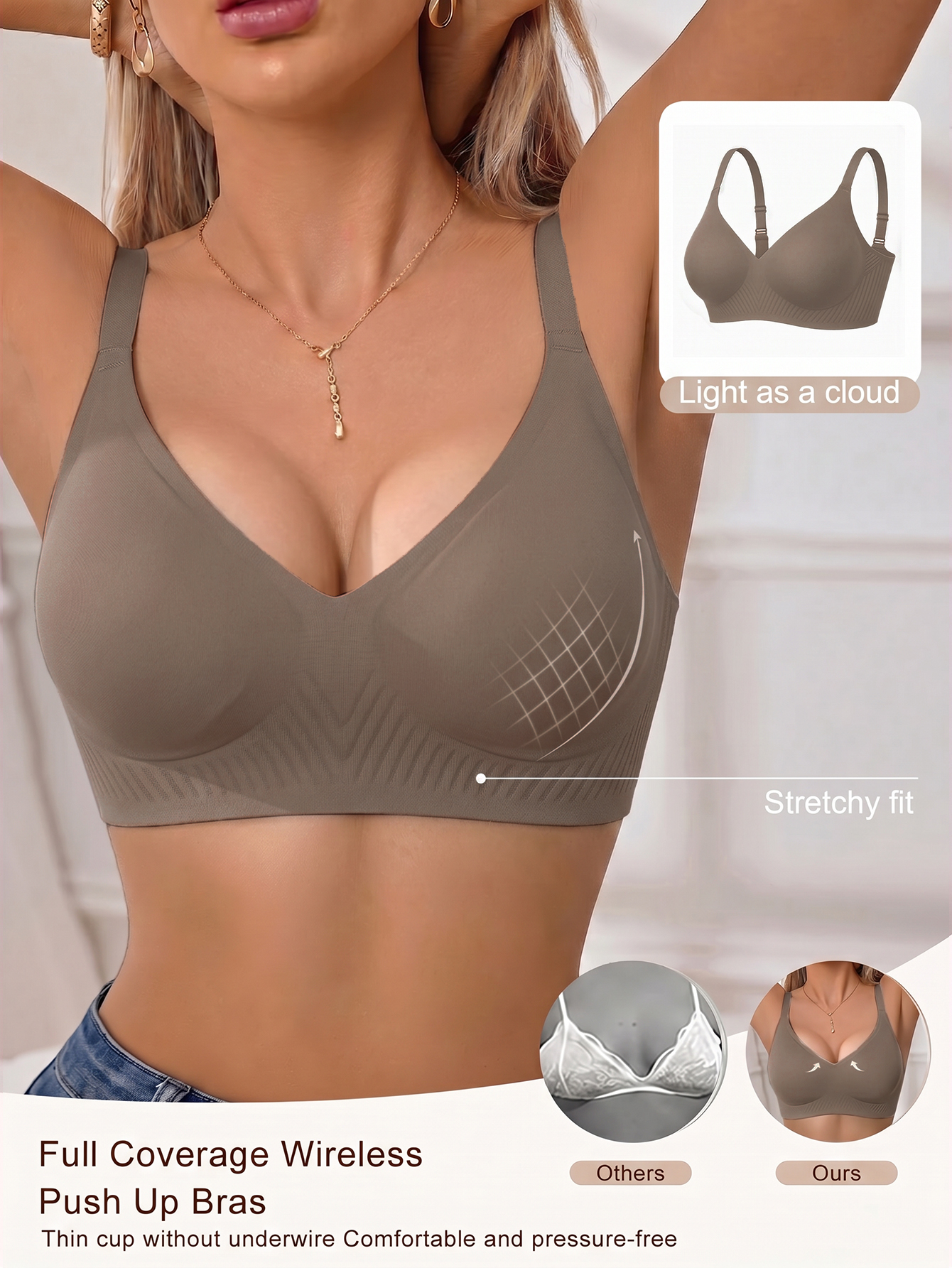 Full Coverage Push Up Jelly Su - огляд і ціна Wirefree Bra Comfort