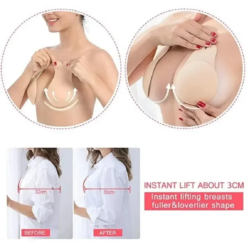 1Pair Self Adhesive Silicone S - огляд і ціна Strapless Bra Adhesive