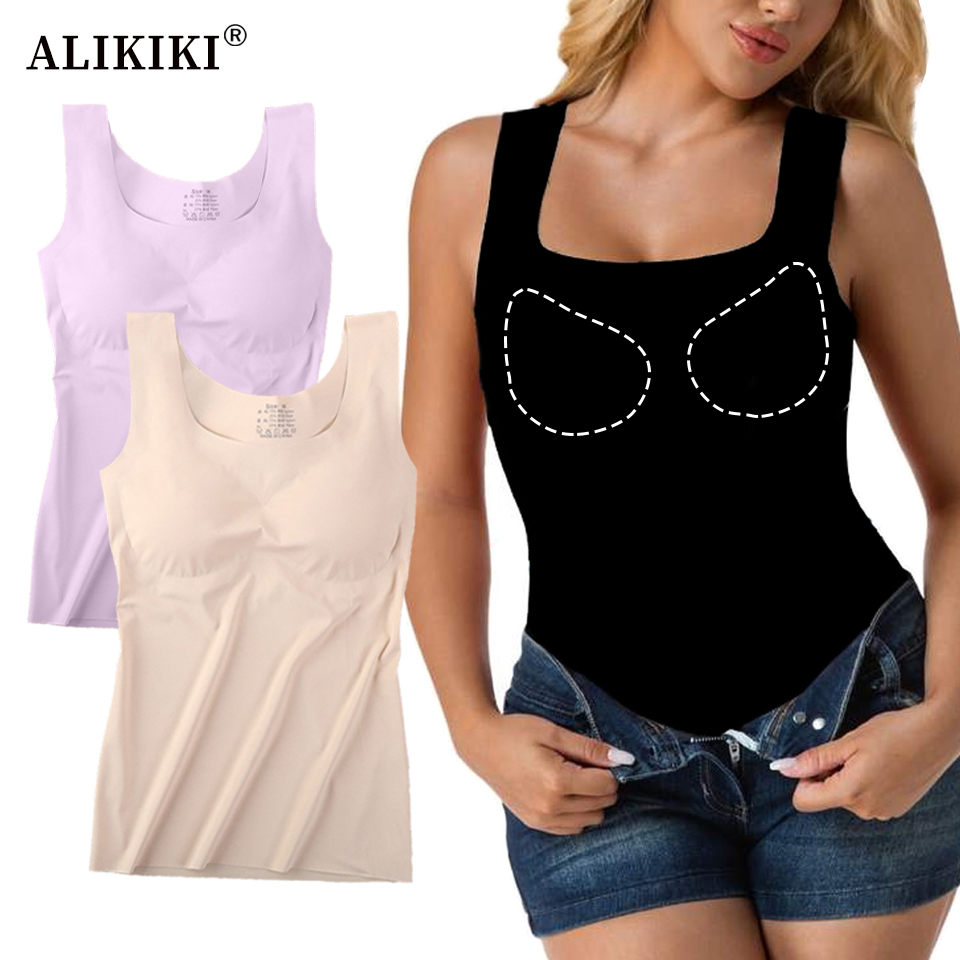 Ice Silk Wireless Push Up Tank - огляд і ціна T Shirt Bra Seamless