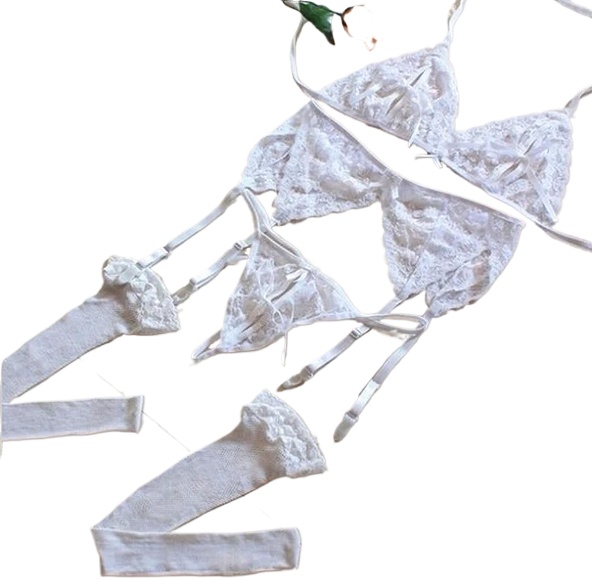 Lace Women Lingerie Set 4 Pcs  - огляд і ціна Sheer Bra Lace